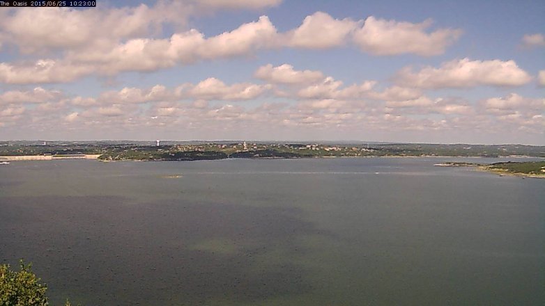 Lake Travis webcam, June 25, 2015 9:30 AM CT
