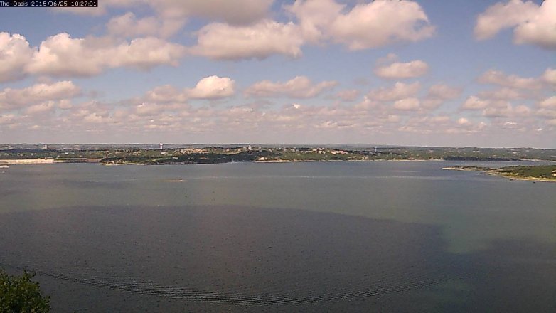 Lake Travis webcam, June 25, 2015 9:35 AM CT