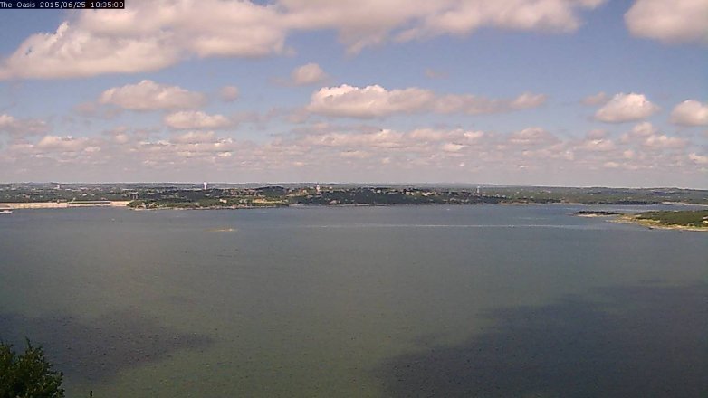 Lake Travis webcam, June 25, 2015 9:40 AM CT