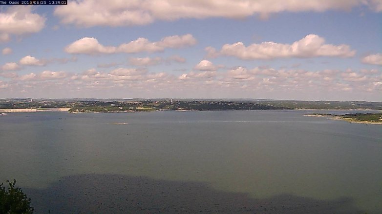 Lake Travis webcam, June 25, 2015 9:45 AM CT