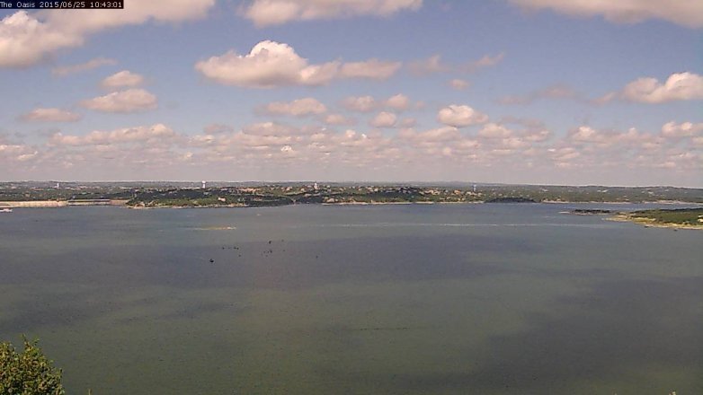Lake Travis webcam, June 25, 2015 9:50 AM CT