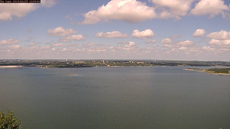 Lake Travis webcam, June 25, 2015 10:05 AM CT
