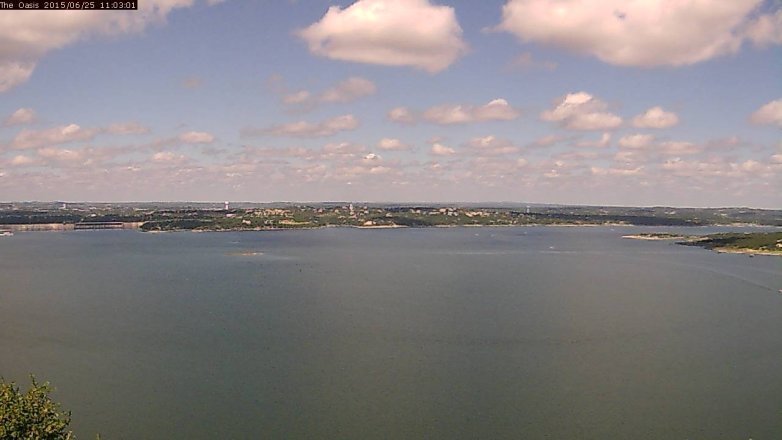 Lake Travis webcam, June 25, 2015 10:10 AM CT