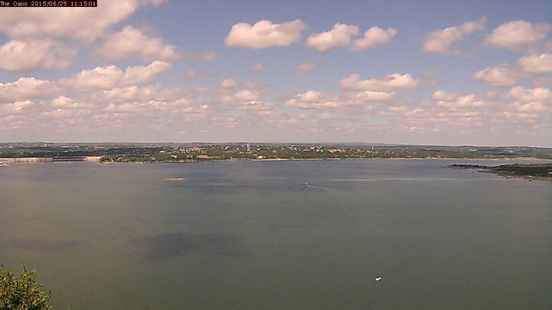 Lake Travis webcam, June 25, 2015 10:20 AM CT