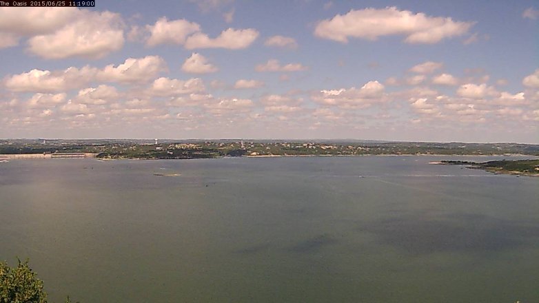 Lake Travis webcam, June 25, 2015 10:25 AM CT