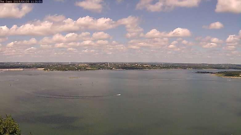 Lake Travis webcam, June 25, 2015 10:40 AM CT