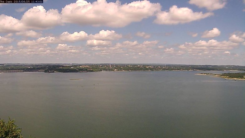 Lake Travis webcam, June 25, 2015 10:50 AM CT