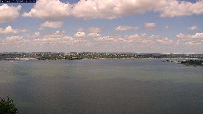 Lake Travis webcam, June 25, 2015 10:55 AM CT
