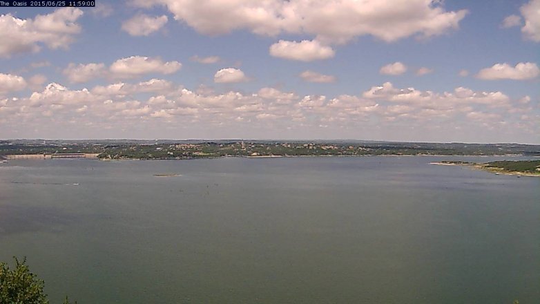 Lake Travis webcam, June 25, 2015 11:05 AM CT