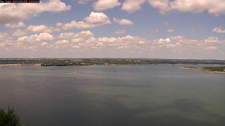 Lake Travis webcam, June 25, 2015 11:10 AM CT