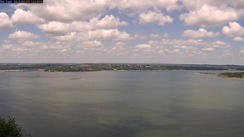 Lake Travis webcam, June 25, 2015 11:25 AM CT