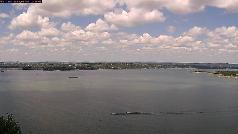 Lake Travis webcam, June 25, 2015 11:40 AM CT