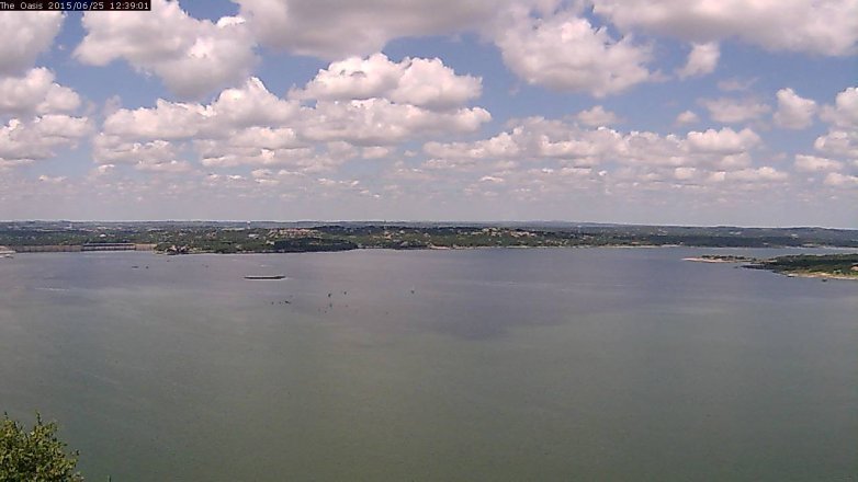Lake Travis webcam, June 25, 2015 11:45 AM CT