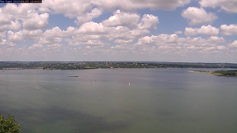 Lake Travis webcam, June 25, 2015 11:50 AM CT