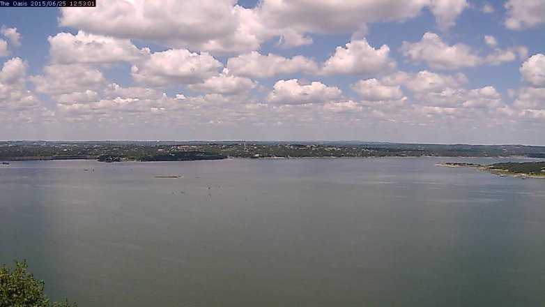 Lake Travis webcam, June 25, 2015 12:00 PM CT