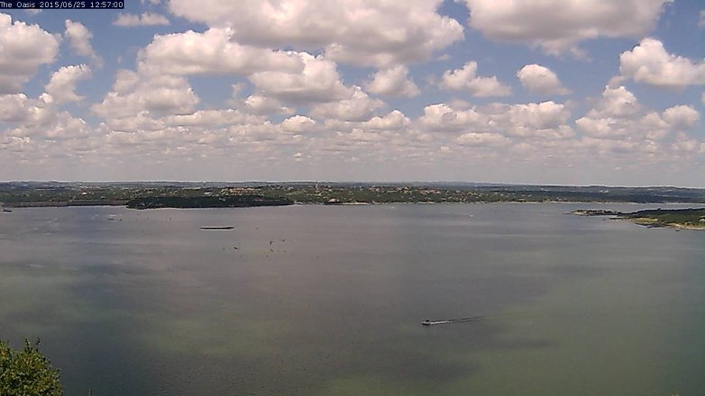Lake Travis webcam, June 25, 2015 12:05 PM CT