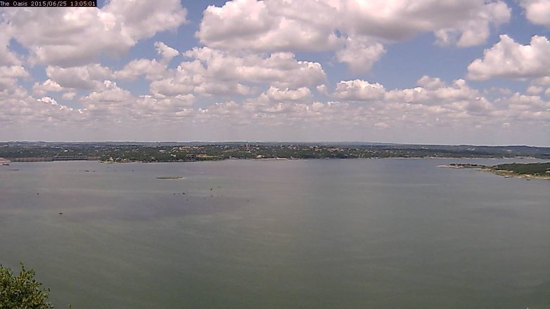Lake Travis webcam, June 25, 2015 12:10 PM CT