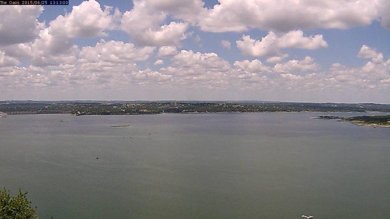Lake Travis webcam, June 25, 2015 12:20 PM CT