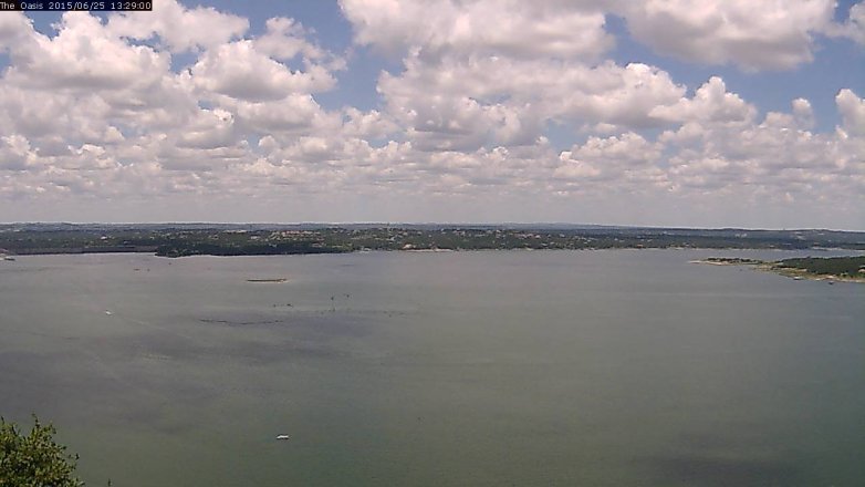 Lake Travis webcam, June 25, 2015 12:35 PM CT