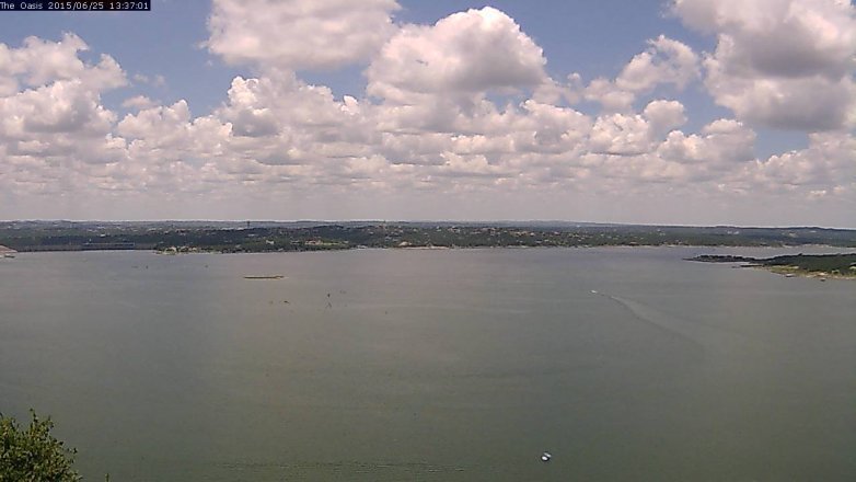 Lake Travis webcam, June 25, 2015 12:45 PM CT