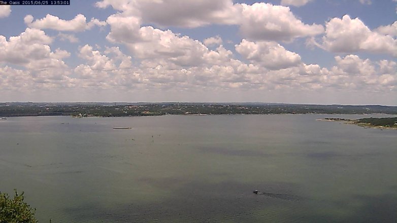 Lake Travis webcam, June 25, 2015 1:00 PM CT