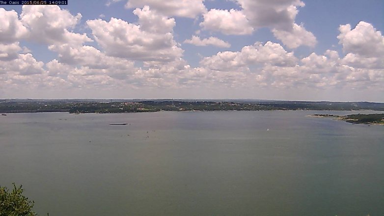 Lake Travis webcam, June 25, 2015 1:20 PM CT