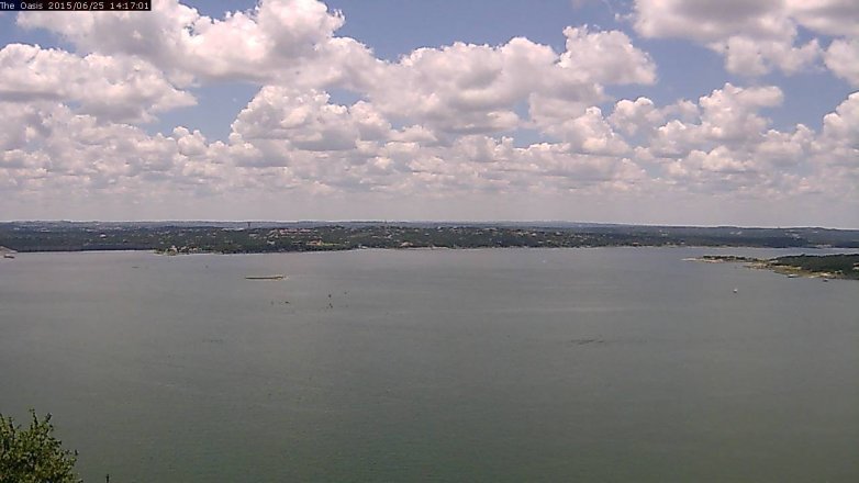 Lake Travis webcam, June 25, 2015 1:25 PM CT