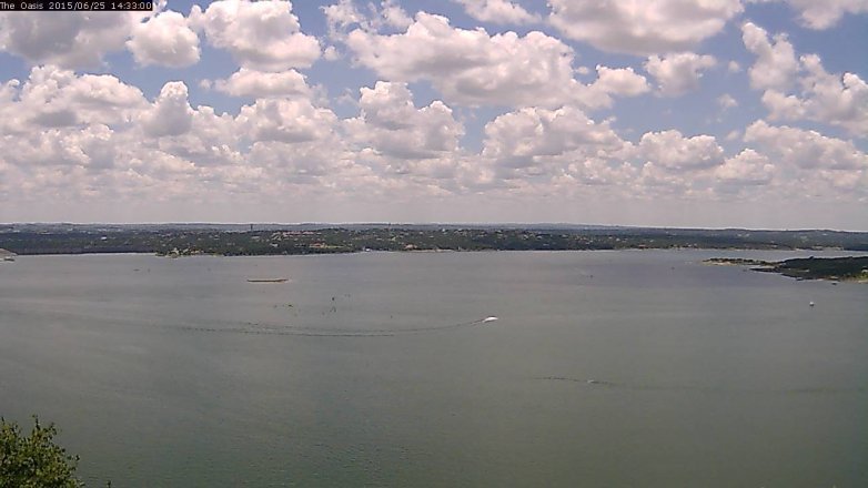 Lake Travis webcam, June 25, 2015 1:45 PM CT