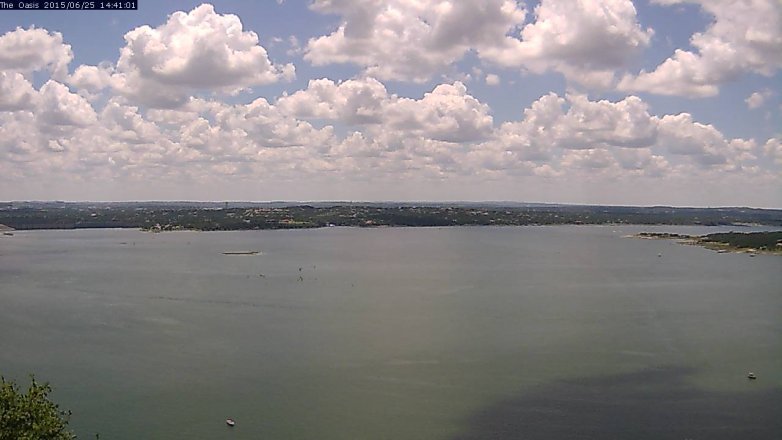 Lake Travis webcam, June 25, 2015 1:50 PM CT