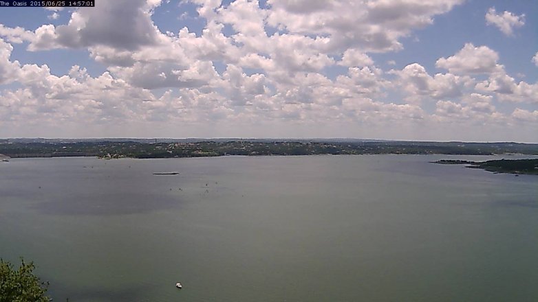Lake Travis webcam, June 25, 2015 2:05 PM CT