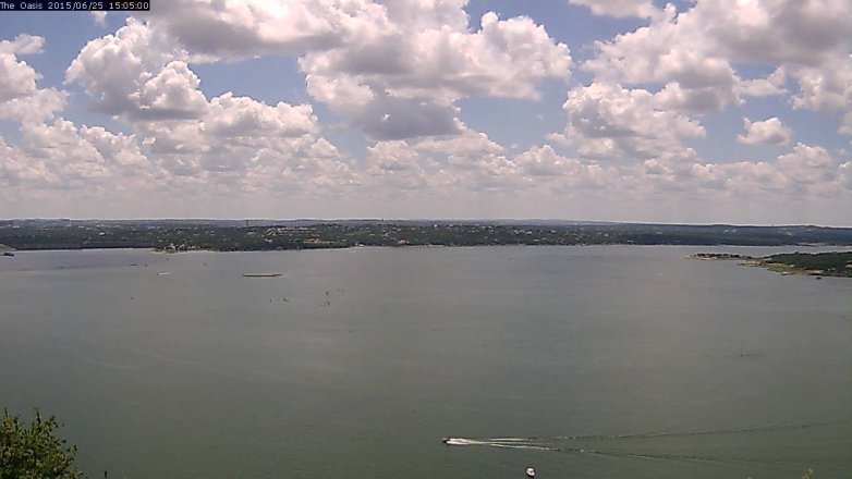 Lake Travis webcam, June 25, 2015 2:10 PM CT