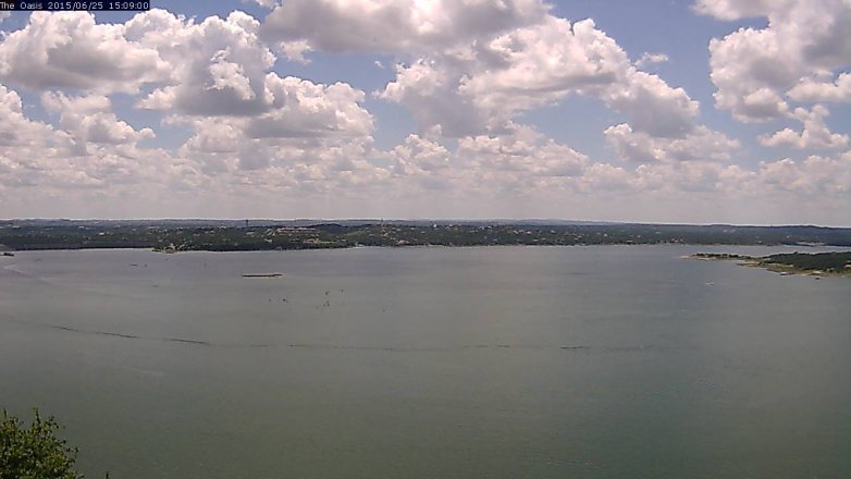 Lake Travis webcam, June 25, 2015 2:15 PM CT
