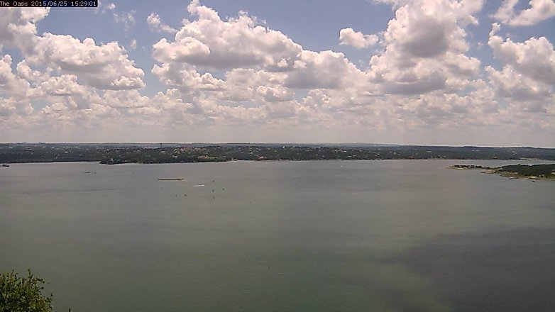 Lake Travis webcam, June 25, 2015 2:35 PM CT