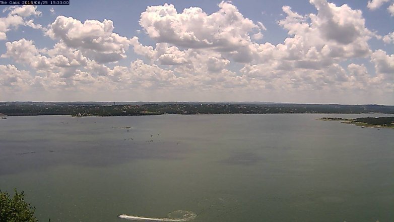 Lake Travis webcam, June 25, 2015 2:40 PM CT