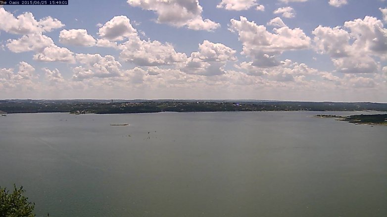 Lake Travis webcam, June 25, 2015 2:55 PM CT