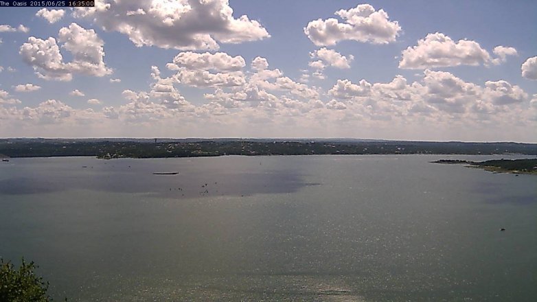 Lake Travis webcam, June 25, 2015 3:40 PM CT