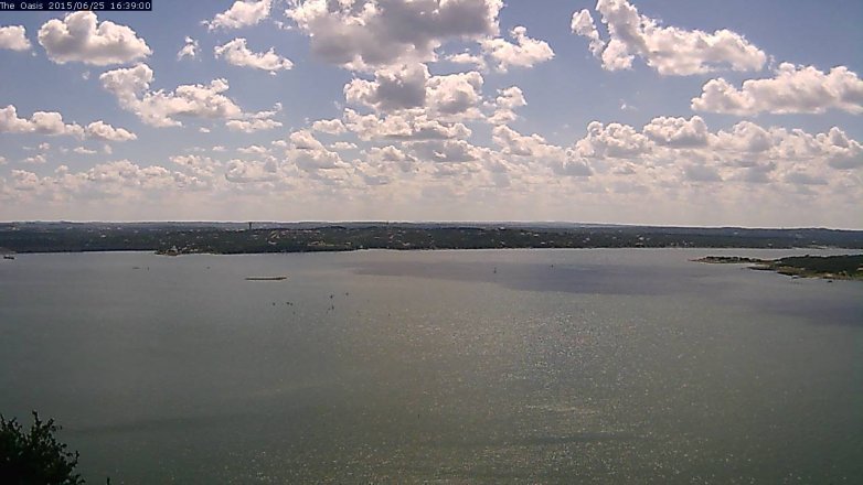 Lake Travis webcam, June 25, 2015 3:45 PM CT