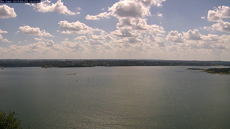 Lake Travis webcam, June 25, 2015 3:50 PM CT