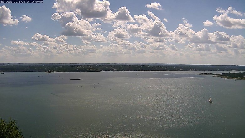 Lake Travis webcam, June 25, 2015 4:05 PM CT