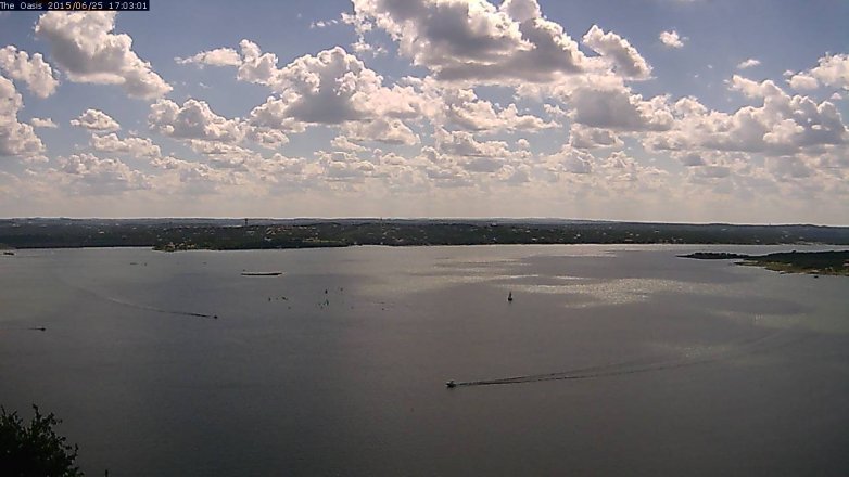Lake Travis webcam, June 25, 2015 4:10 PM CT