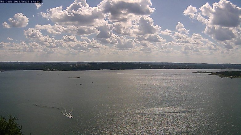 Lake Travis webcam, June 25, 2015 4:20 PM CT