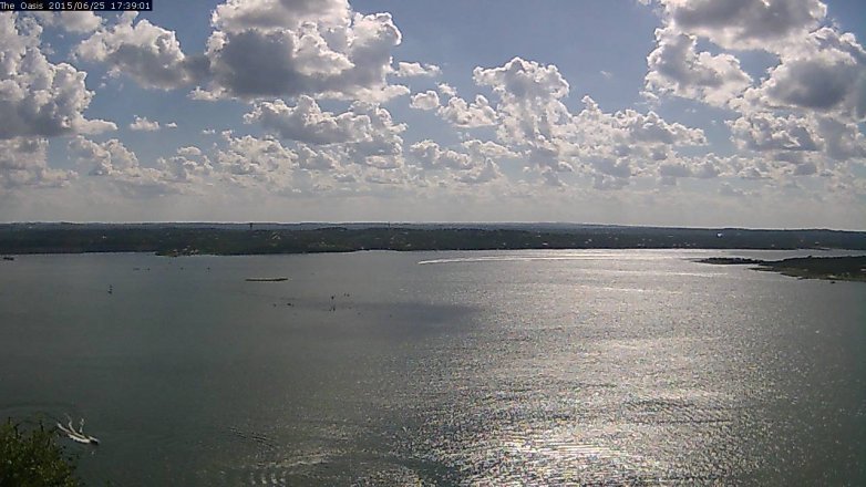 Lake Travis webcam, June 25, 2015 4:45 PM CT