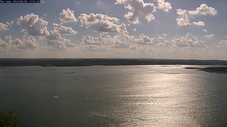 Lake Travis webcam, June 25, 2015 4:55 PM CT