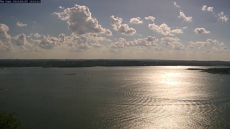 Lake Travis webcam, June 25, 2015 5:10 PM CT