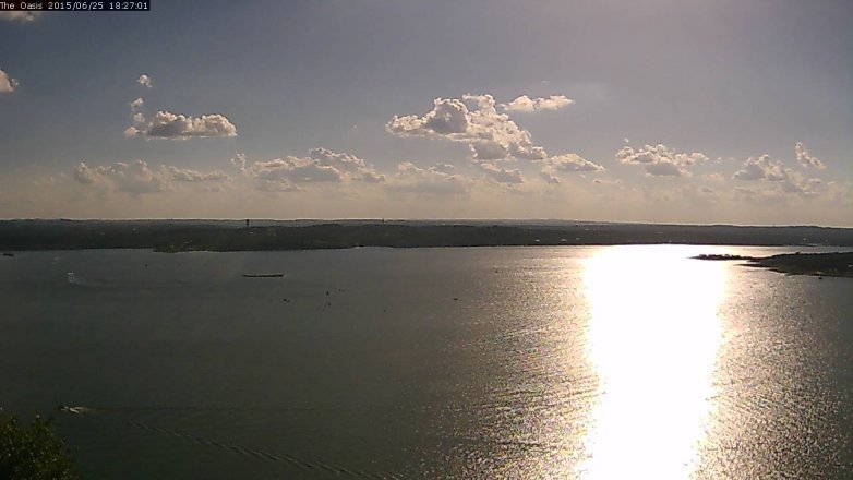 Lake Travis webcam, June 25, 2015 5:35 PM CT