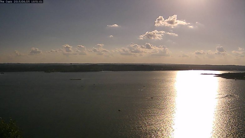 Lake Travis webcam, June 25, 2015 5:55 PM CT