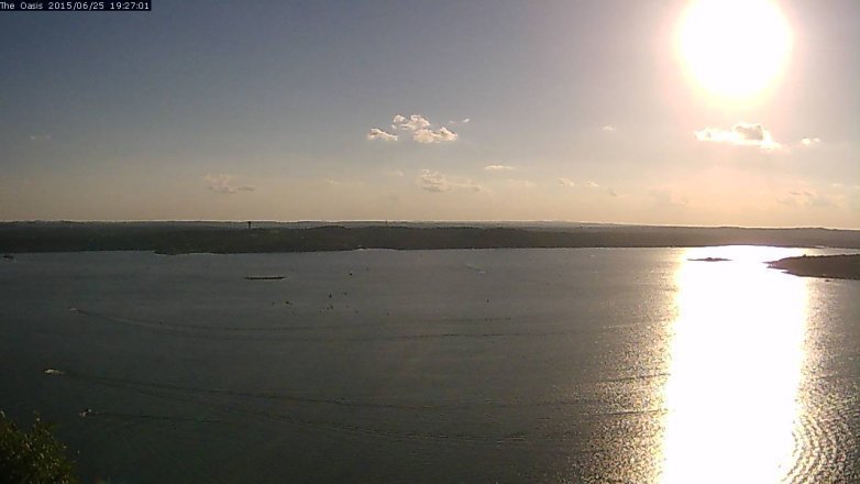 Lake Travis webcam, June 25, 2015 6:35 PM CT