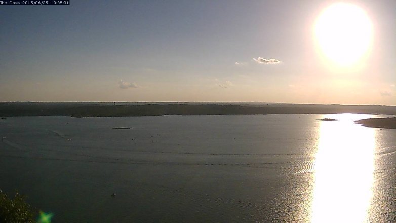 Lake Travis webcam, June 25, 2015 6:40 PM CT