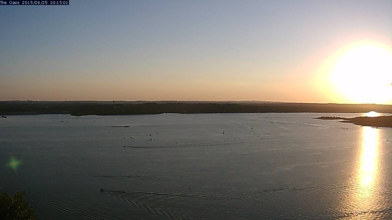 Lake Travis webcam, June 25, 2015 7:20 PM CT