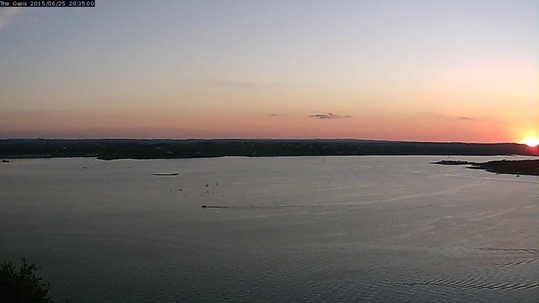 Lake Travis webcam, June 25, 2015 7:40 PM CT